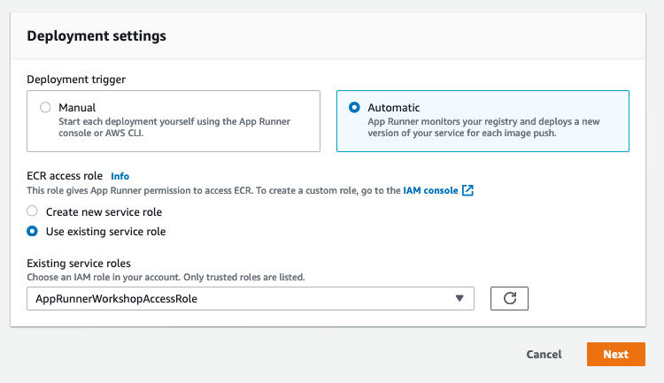 Configure Deployment Settings